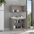 Tuhome Zurich Cabinet Set, Two Shelves, Light Gray SLZ6762